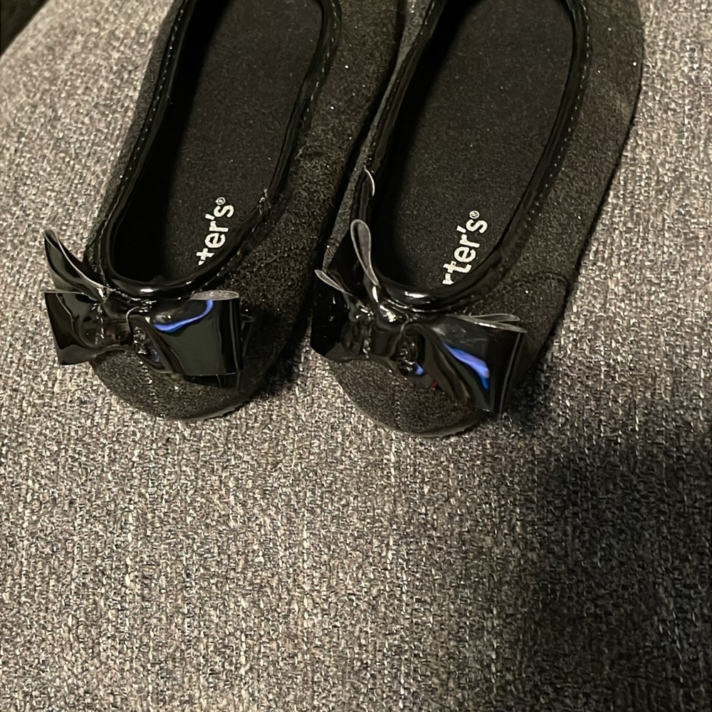 Carter's Black Bow Flats